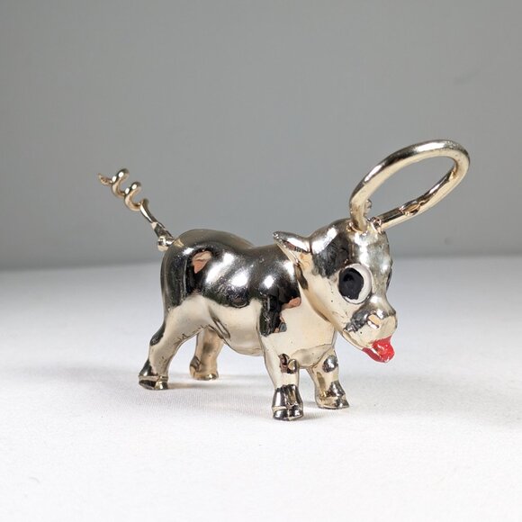 Metal bull bottle opener and corkscrew, gift for farmer - Picture 3 of 11